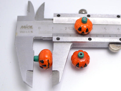 helloween glass pumpkin orange beads artisan lampwork jewelry making set handmade halloween pumpkin mask jewelry cute earrings pendant