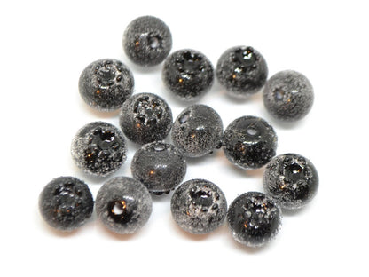 Glass black blueberry, Lampwork berry, Frost glass berries, Lampwork blueberry