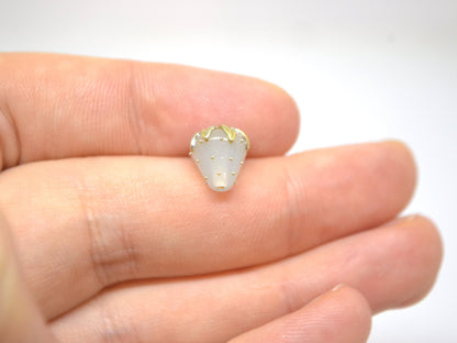 Pale blue berry beads with gold, Blue gold strawberry beads, Tiny glass beads, Blue 7mm beads, Handmade lampwork