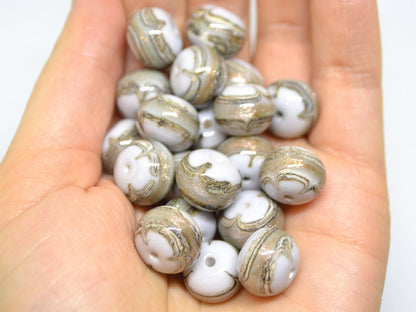 Gray Gold sand glass beads, Gray sparkle Glass beads, Handmade lampwork beads, Artisan lampwork, Rondelle beads,Lampwork Beads set,Glass art