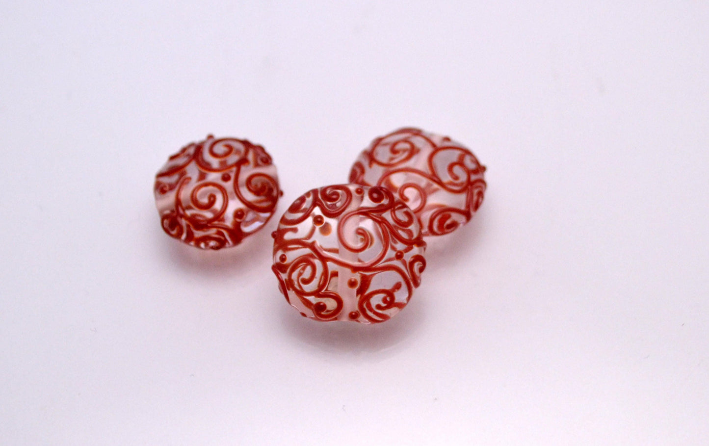 clear jewelry making bead artisan lampwork set colorful jewelry bead lentils bead handmade jewelry making set clear red glass bead coin