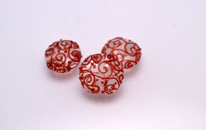 clear jewelry making bead artisan lampwork set colorful jewelry bead lentils bead handmade jewelry making set clear red glass bead coin