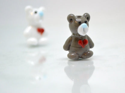 Lampwork bear beads