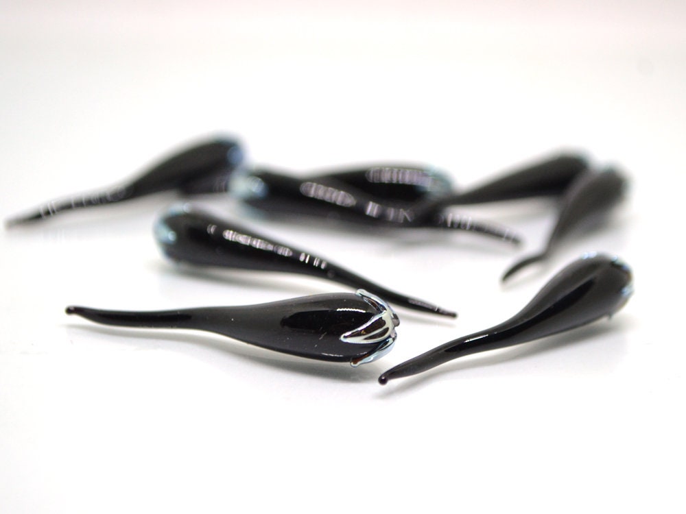 Black silver chili peppers, Lampwork chile beads, lampwork charms, Artisan lampwork, Farm lampwork, Vegetable beads, Lampwork vegetables