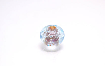 Bubbles glass bubble jewelry lampwork blue glass bubbles sky blue glass bead set artisan lampwork jewelry making bead Bubble bracelet