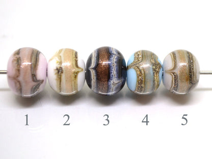 Gray Gold sand glass beads, Gray sparkle Glass beads, Handmade lampwork beads, Artisan lampwork, Rondelle beads,Lampwork Beads set,Glass art