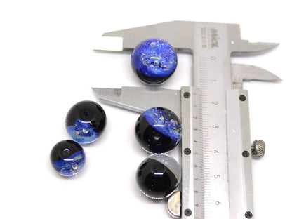 blue space beads galaxy jewelry diy project blue nebula necklace space jewelry artisan glass beads italian glass bead space inspire universe