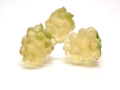 lampwork yellow raspberry, Frost glass berries, Lampwork berry, Lampwork fruit beads, Glass Raspberry