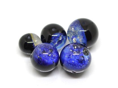 blue space beads galaxy jewelry diy project blue nebula necklace space jewelry artisan glass beads italian glass bead space inspire universe