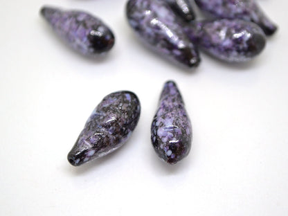 Glass honeysuckle beads, Purple lampwork beads, Purple berry beads, Glass berries, Lampwork berry, Artisan lampwork, Food glass beads