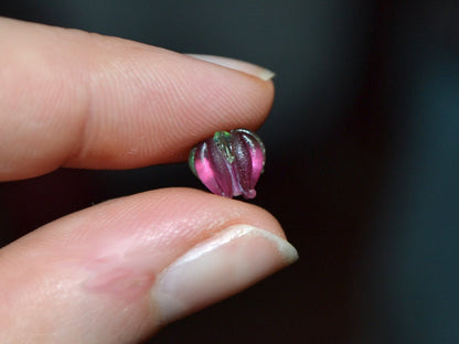 Frosted Pink Yarrow beads, Berry flower beads, Small glass beads, 7mm flower beads, Artisan lampwork