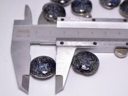 space glass beads jewelry making set beads lampwork handmade artisan lampwork lentils blue black glass beads stardust necklace beads set