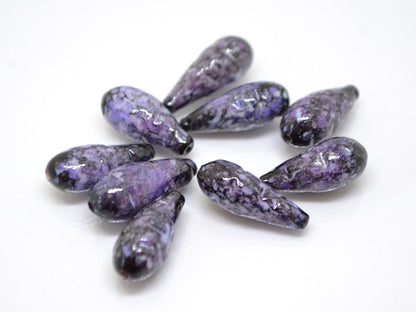 Glass honeysuckle beads, Purple lampwork beads, Purple berry beads, Glass berries, Lampwork berry, Artisan lampwork, Food glass beads