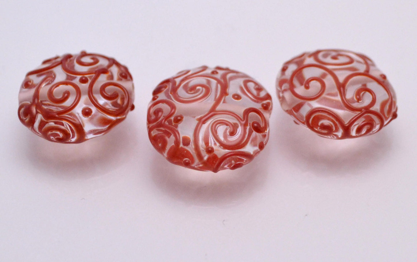 clear jewelry making bead artisan lampwork set colorful jewelry bead lentils bead handmade jewelry making set clear red glass bead coin