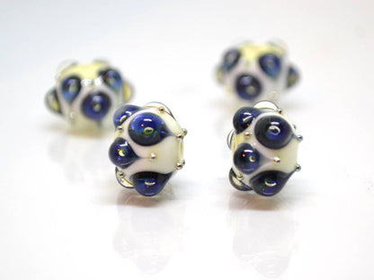 blue lampwork blue white lampwork glass beads white glass beads rondelle glass bead ocean drop ocean blue glass beads ocean jewelry supply