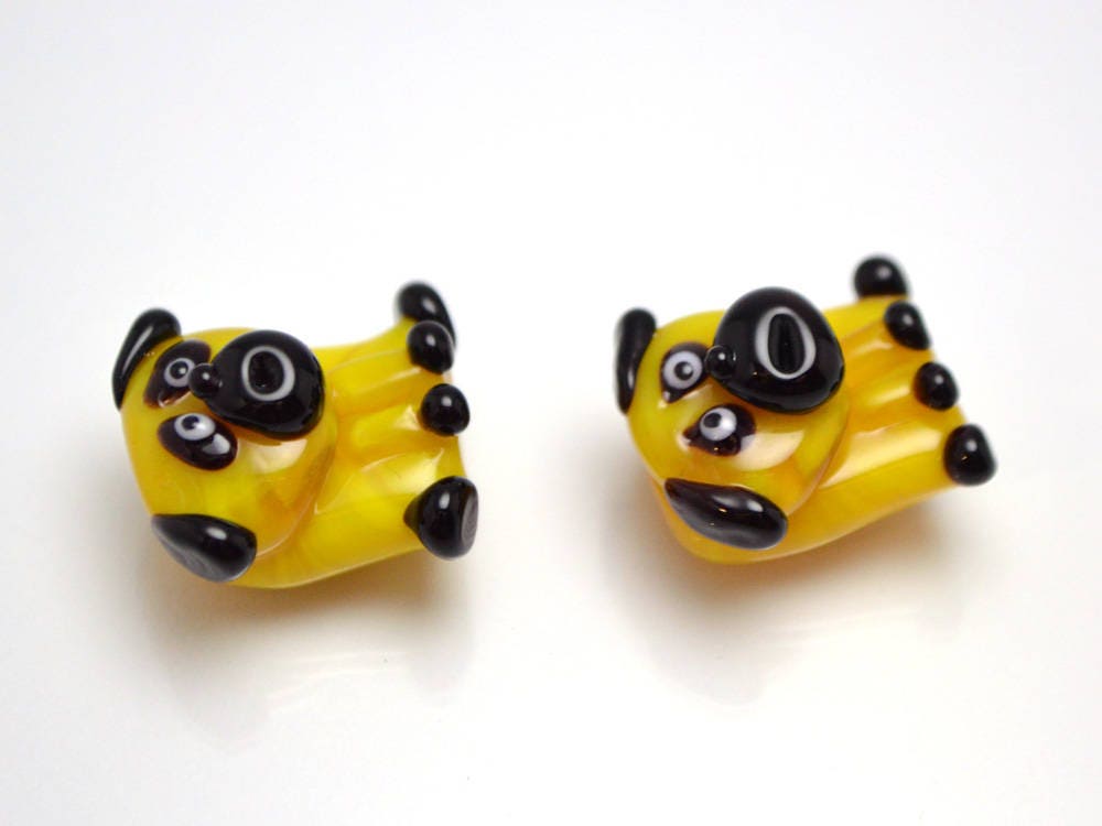 glass dog charm year of the dog new year 2018 gift dog pendant new year pendant dog kids jewelry making yellow dog black dog smiling dog