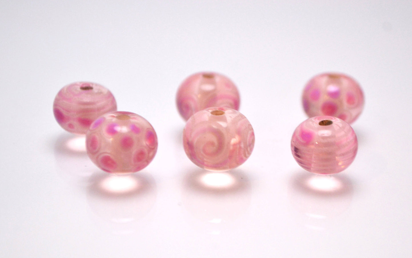 lampwork bead glass handmade lampwork jewelry glass making set snake jewelry artisan lampwork Murano glass pink shimmer pink points strips