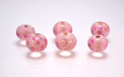 lampwork bead glass handmade lampwork jewelry glass making set snake jewelry artisan lampwork Murano glass pink shimmer pink points strips
