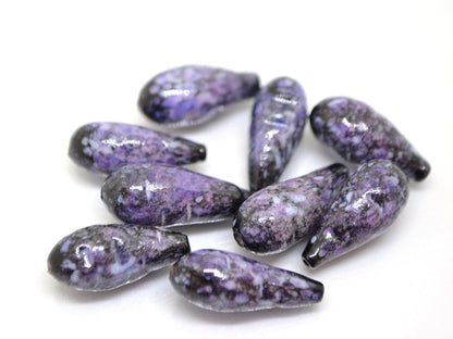 Glass honeysuckle beads, Purple lampwork beads, Purple berry beads, Glass berries, Lampwork berry, Artisan lampwork, Food glass beads