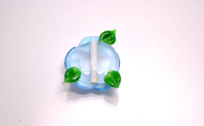 Making jewelry blue flower bead Lampwork glass violet jewelry summer blue jewelry flower jewelry Floral artisan lampwork pretty chic jewelry