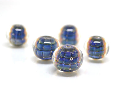 glass beads set for bracelet making lampwork beads blue glass beads green crocodile stripes beads reptile artisan lampwork rondelle lampwork