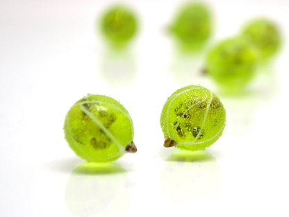 Glass gooseberry beads, Lampwork gooseberry beads, Glass berries, Gardener gift, Fruit sculpture, Forrest berry, Garden berry, Half drilled