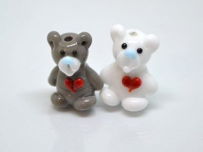 Lampwork bear beads