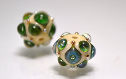 Space Lampwork bead handmade purple ivory lilac lampwork focal bead artisan lampwork bead lampwork bracelet  Jewelry Supply rondelle