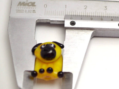 glass dog charm year of the dog new year 2018 gift dog pendant new year pendant dog kids jewelry making yellow dog black dog smiling dog