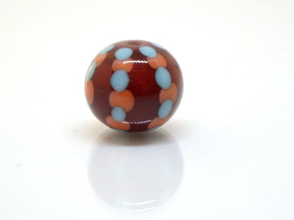Red dotted beads handmade glass beads lampwork beads polka dot beads murano glass murano beads red polka dot beads dark red beads lampwork